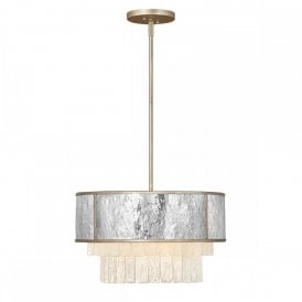 REVERIE Semi Flush/Pendant  Stainless steel and Glass Pendant