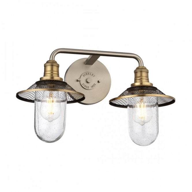 RIGBY 2 Light Bathroom Wall Light | Antique Nickel