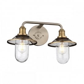 RIGBY 2 Light Bathroom Wall Light | Antique Nickel