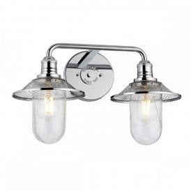RIGBY 2 Light Bathroom Wall Light | Polished Chrome