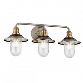 RIGBY 3 Light Bathroom Wall Light | Antique Nickel