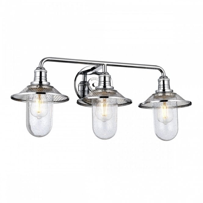 RIGBY 3 Light Bathroom Wall Light | Polished Chrome