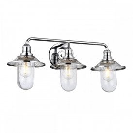 RIGBY 3 Light Bathroom Wall Light | Polished Chrome