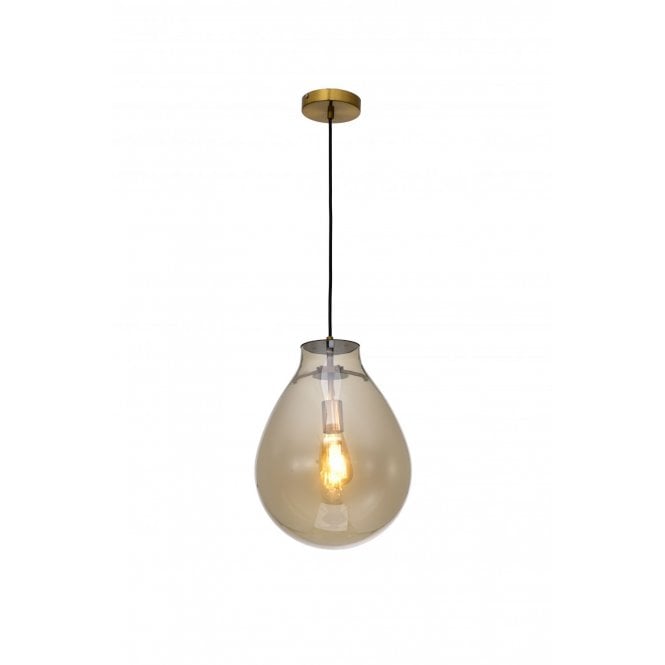 RIO 1 Light Ceiling Pendant Small Champagne