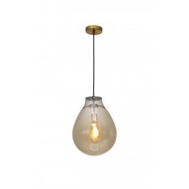 RIO 1 Light Ceiling Pendant Small Champagne