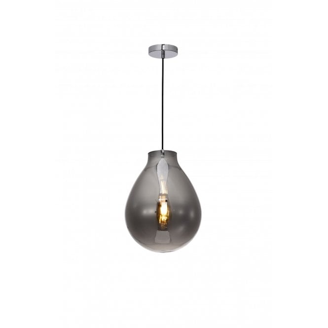 RIO 1 Light Ceiling Pendant Small Smoke