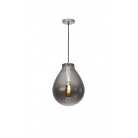 RIO 1 Light Ceiling Pendant Small Smoke