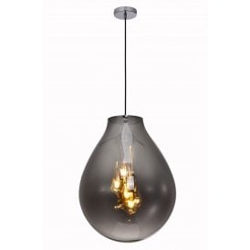 RIO 4 Light Ceiling Pendant Large Smoke