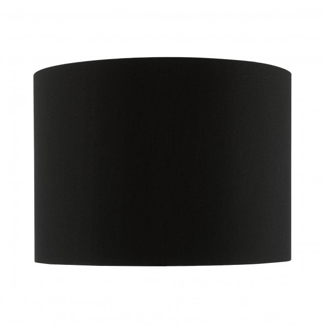 Roja Black Cotton Drum with Gold Inner Shade 24cm