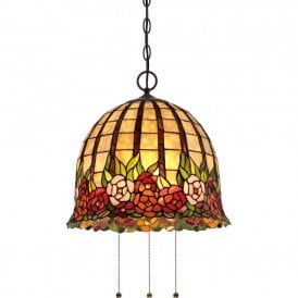 ROSECLIFFE Tiffany glass Art Nouveau ceiling pendant light