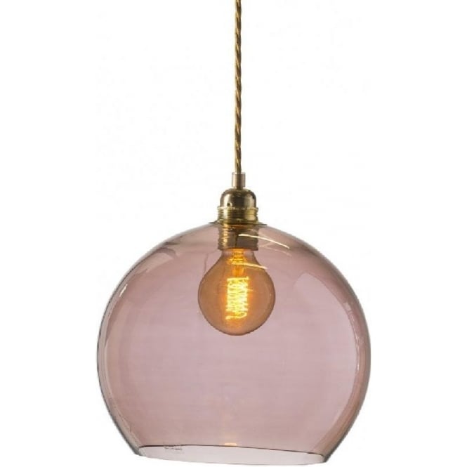 ROWAN medium transparent obsidian glass ceiling pendant light