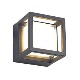 RUBEN small square anthracite Grey outdoor wall light or ceiling light