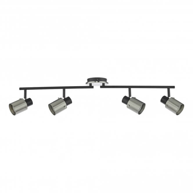 RYAN 4 Light Bar Spotlight Brushed Nickel Matt Black