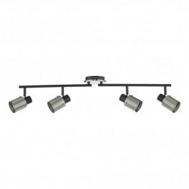 RYAN 4 Light Bar Spotlight Brushed Nickel Matt Black