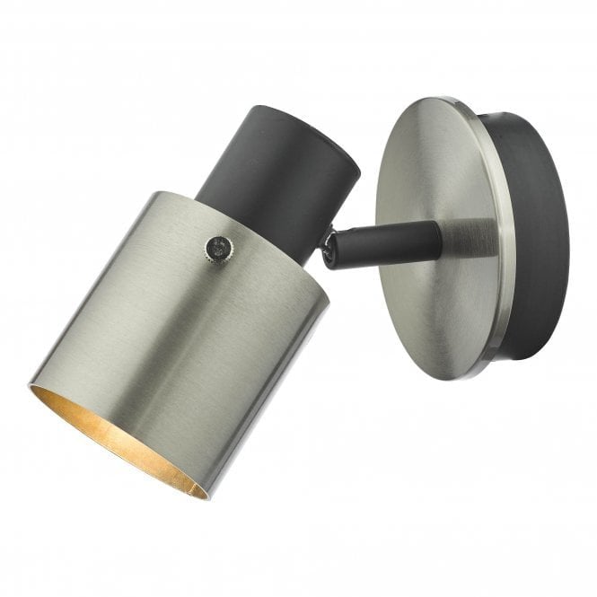 RYAN Single Spotlight Brushed Nickel Matt Black