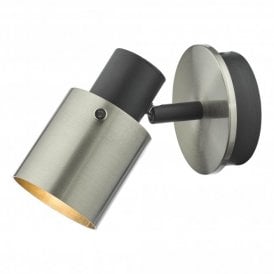 RYAN Single Spotlight Brushed Nickel Matt Black