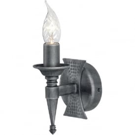 SAXON Medieval wrought iron single wall light