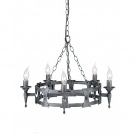 SAXON wrought iron Medieval chandelier
