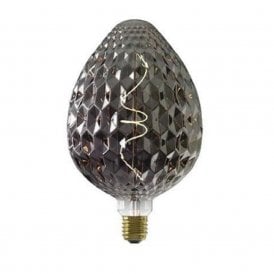 SEVILLA large decorative LED titanium light bulb with exposed filament
