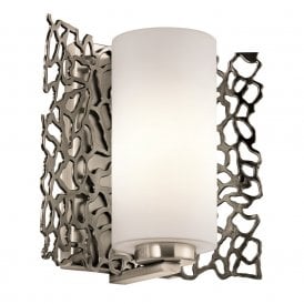 SILVER CORAL modern pewter wall light