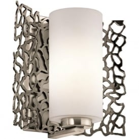SILVER CORAL modern pewter wall light