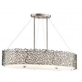 SILVER CORAL oval kitchen island pendant light