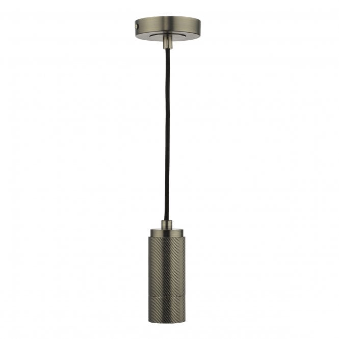 Single Industrial Style Suspension in Antique Chrome 