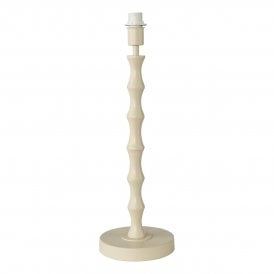 modern cream, bamboo-inspired table lamp base