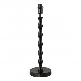 modern black bamboo inspired table lamp base
