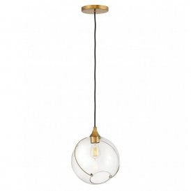 SKYE 1 Light Ceiling Pendant Light | Heritage Brass