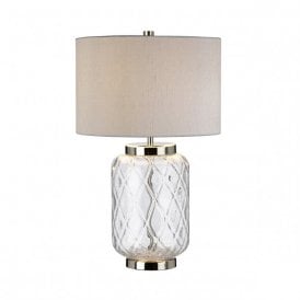 SOLA 1 Light Table Lamp | Polished Nickel | Titanium Shade