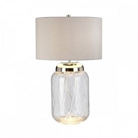SOLA 2 Light Dual Lit Table Lamp | Polished Nickel | Base Only