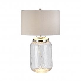 SOLA 2 Light Dual Lit Table Lamp | Polished Nickel