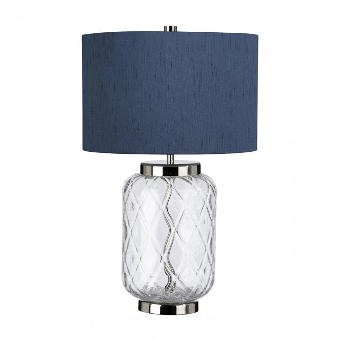 SOLA Small table lamp with deep blue shade