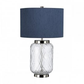 SOLA Small table lamp with deep blue shade