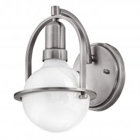 Wall Light in Brushed Nickel with Clear Glass