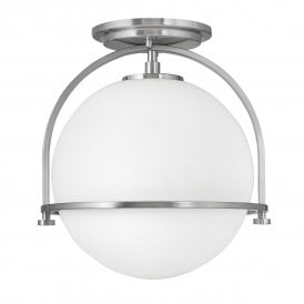Opal glass with nickel frame