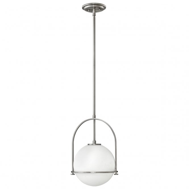 SOMERSET Opal Glass in Brushed Nickel Pendant