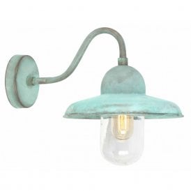 SOMERTON antique verdigris garden wall light