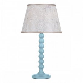 blue table lamp