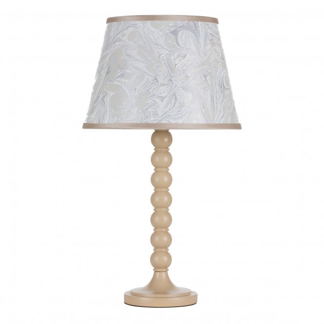 Spool Table Lamp in Gloss Taupe (Base Only)