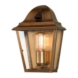 ST. JAMES traditional antique brass outdoor wall lantern