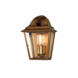 ST. JAMES traditional antique brass outdoor wall lantern