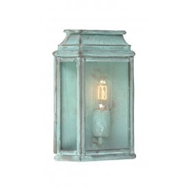 ST MARTINS Georgian outdoor wall lantern in antique verdigris finish
