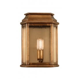 ST MARTINS solid aged brass Georgian outdoor wall lantern
