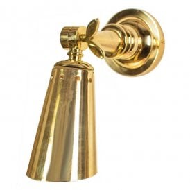 STEAMER Nautical Adjustable Wall Spot Light Polished Brass
