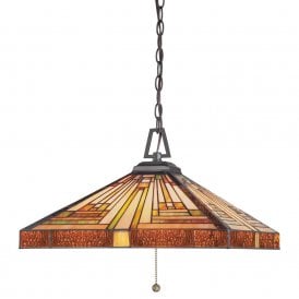 STEPHEN Art Deco style Tiffany glass ceiling pendant light