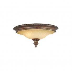 STIRLING CASTLE traditional bronze flush fitting low ceiling light