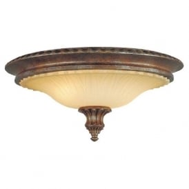 STIRLING CASTLE traditional bronze flush fitting low ceiling light