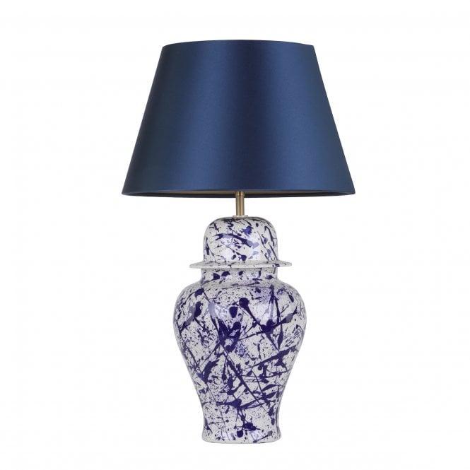 David Hunt Lighting Studio Blue/White Ceramic Table Lamp (Base Only)
